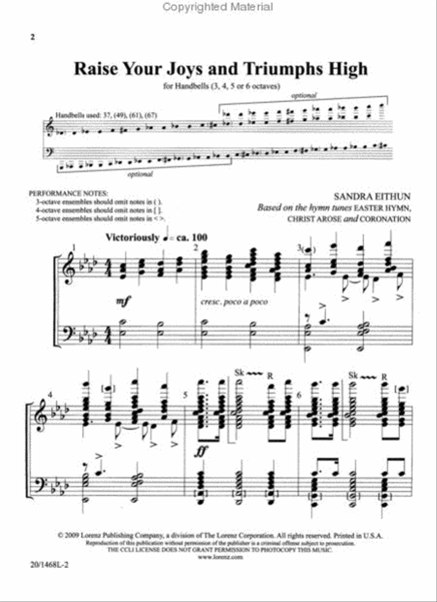 Raise Your Joys and Triumphs High 5-Octaves scores gallery preview page 2