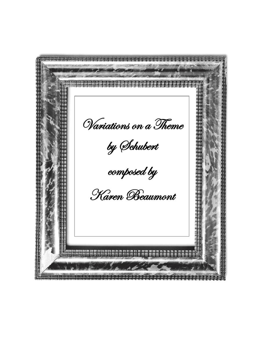 Variations on a theme by Schubert (manuals only) Organ Solo scores gallery preview page 1