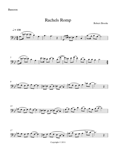 Rachel's Romp for Bassoon. image number null