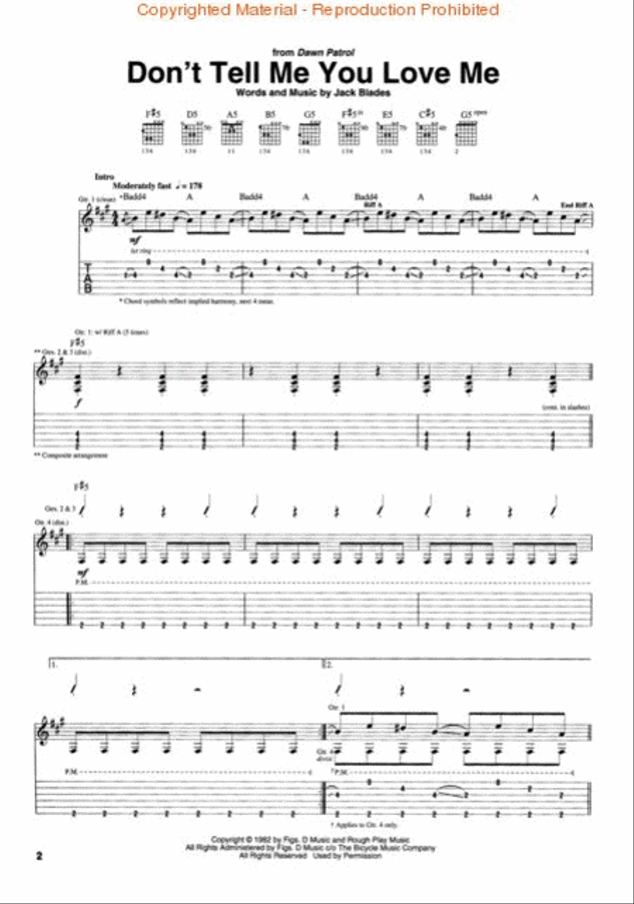 Best of Night Ranger Electric Guitar scores gallery preview page 2