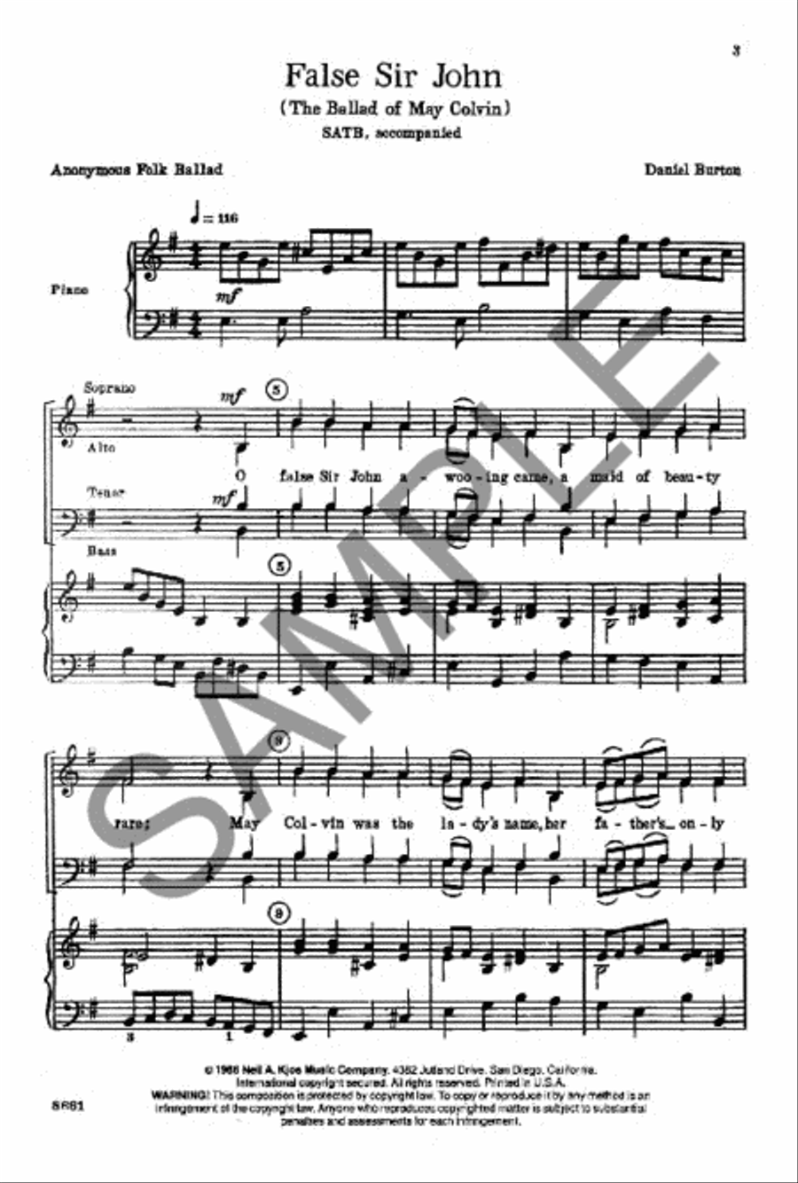 False Sir John False Sir John 4-Part scores gallery preview page 2