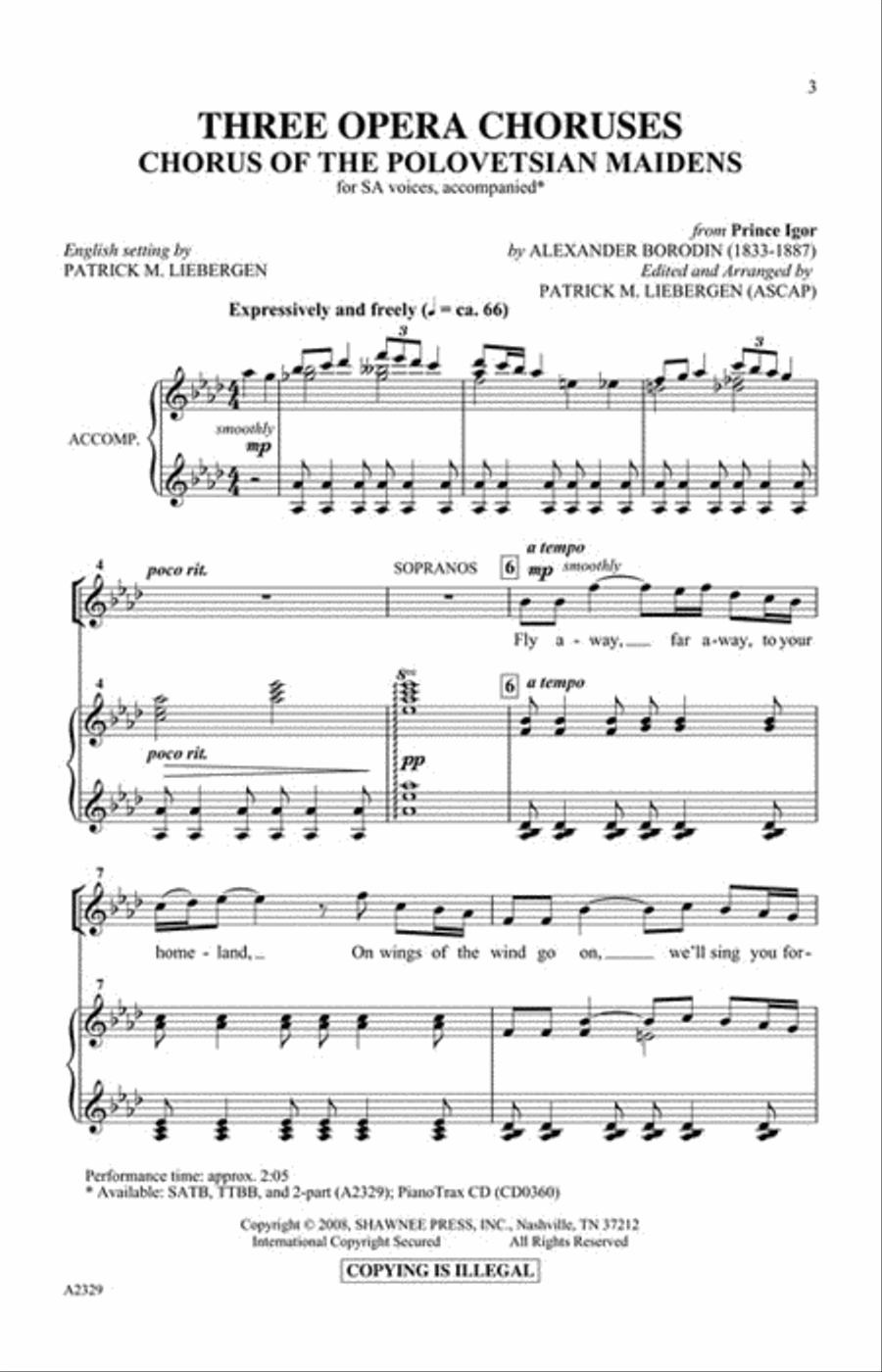 Three Opera Choruses Three Opera Choruses TTBB scores gallery preview page 2