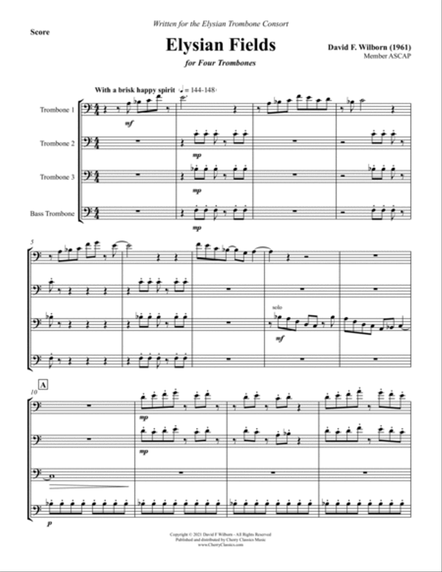 Elysian Fields for Trombone Quartet image number null