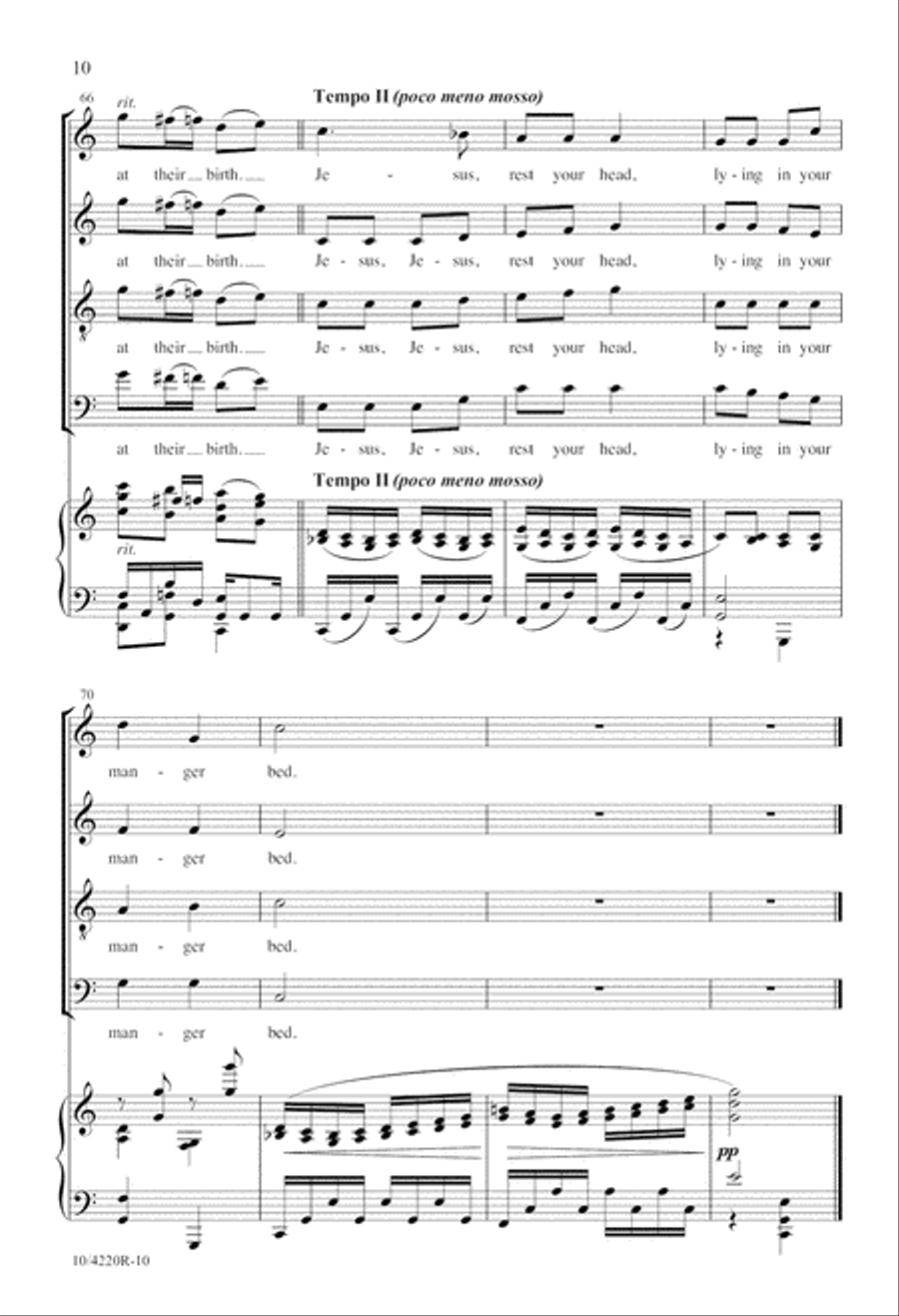 Jesus, Jesus, Rest Your Head Divisi scores gallery preview page 10