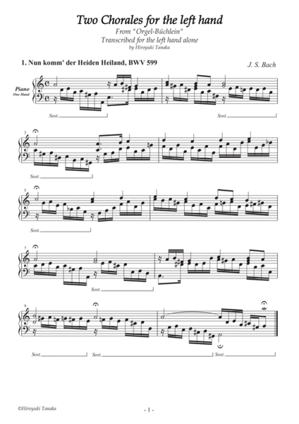 Two Chorales for the left hand