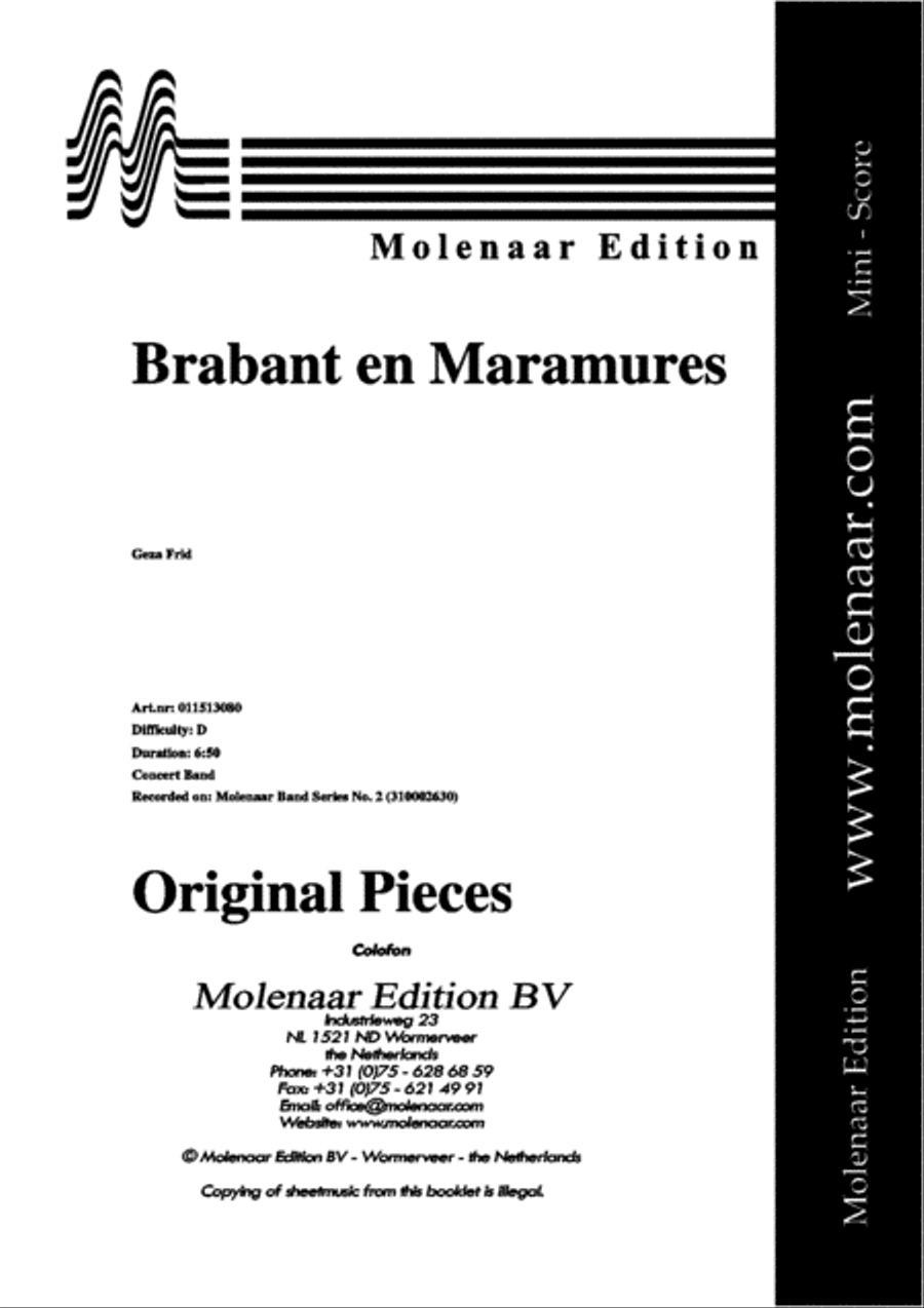 Brabant en Maramures Brabant en Maramures Concert Band scores gallery preview page 2