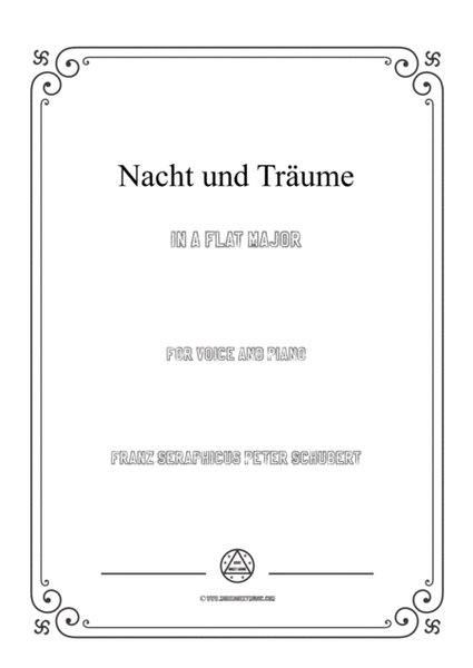 Schubert-Nacht und Träume in A flat Major,for voice and piano image number null