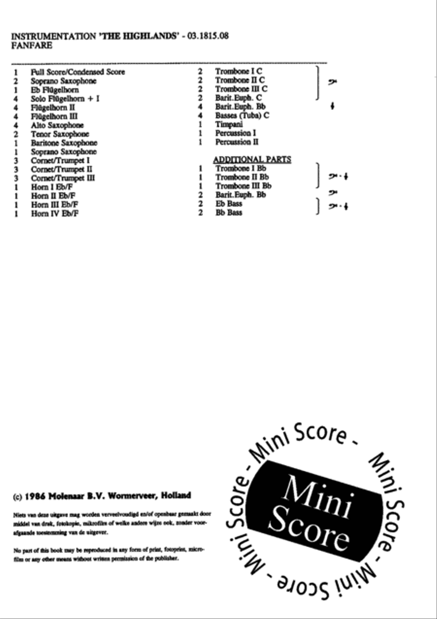 The Highlands Fanfare Band scores gallery preview page 6