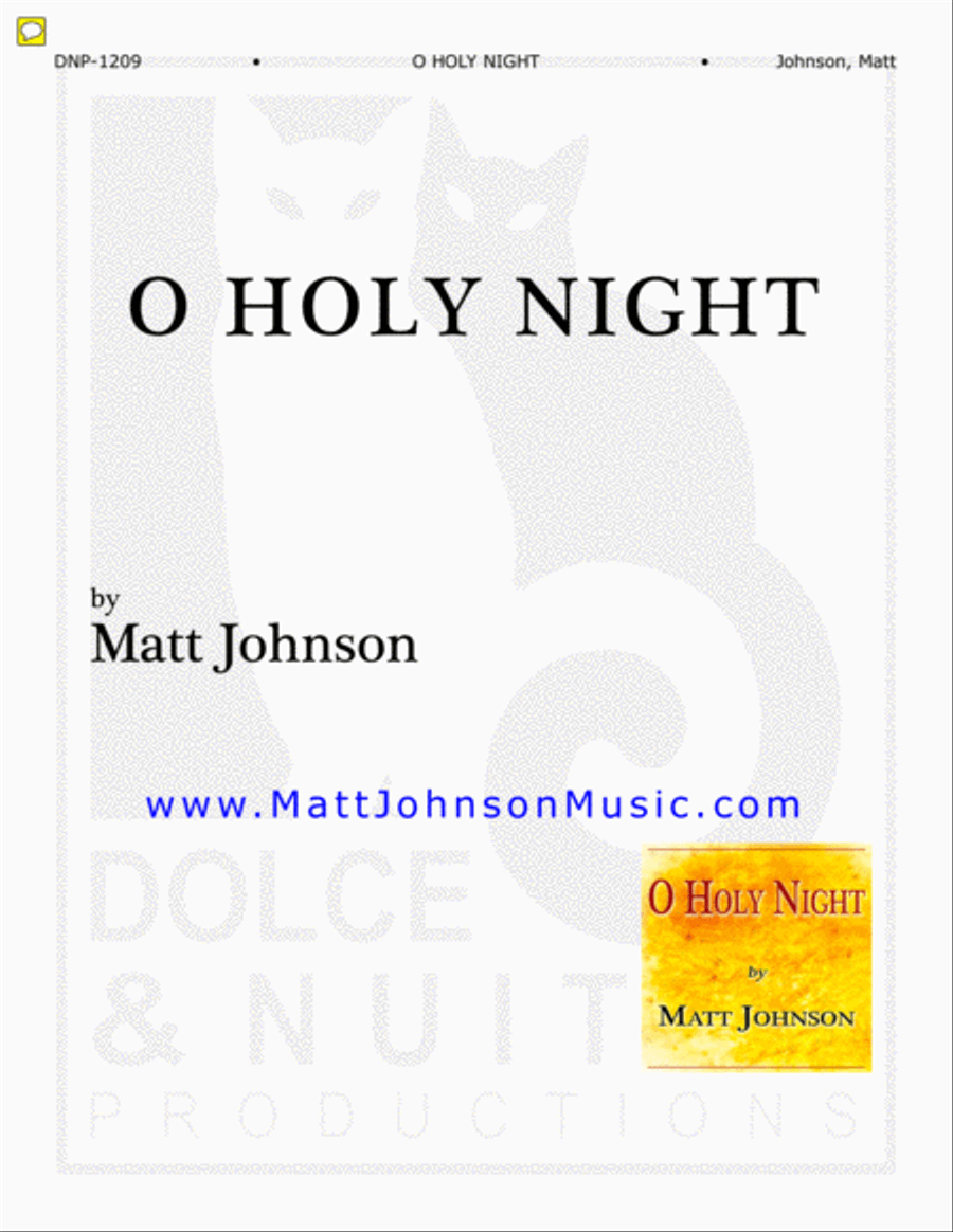 O HOLY NIGHT-new melodic and harmonic arrangement; Performance Tracks available Medium Voice scores gallery preview page 1