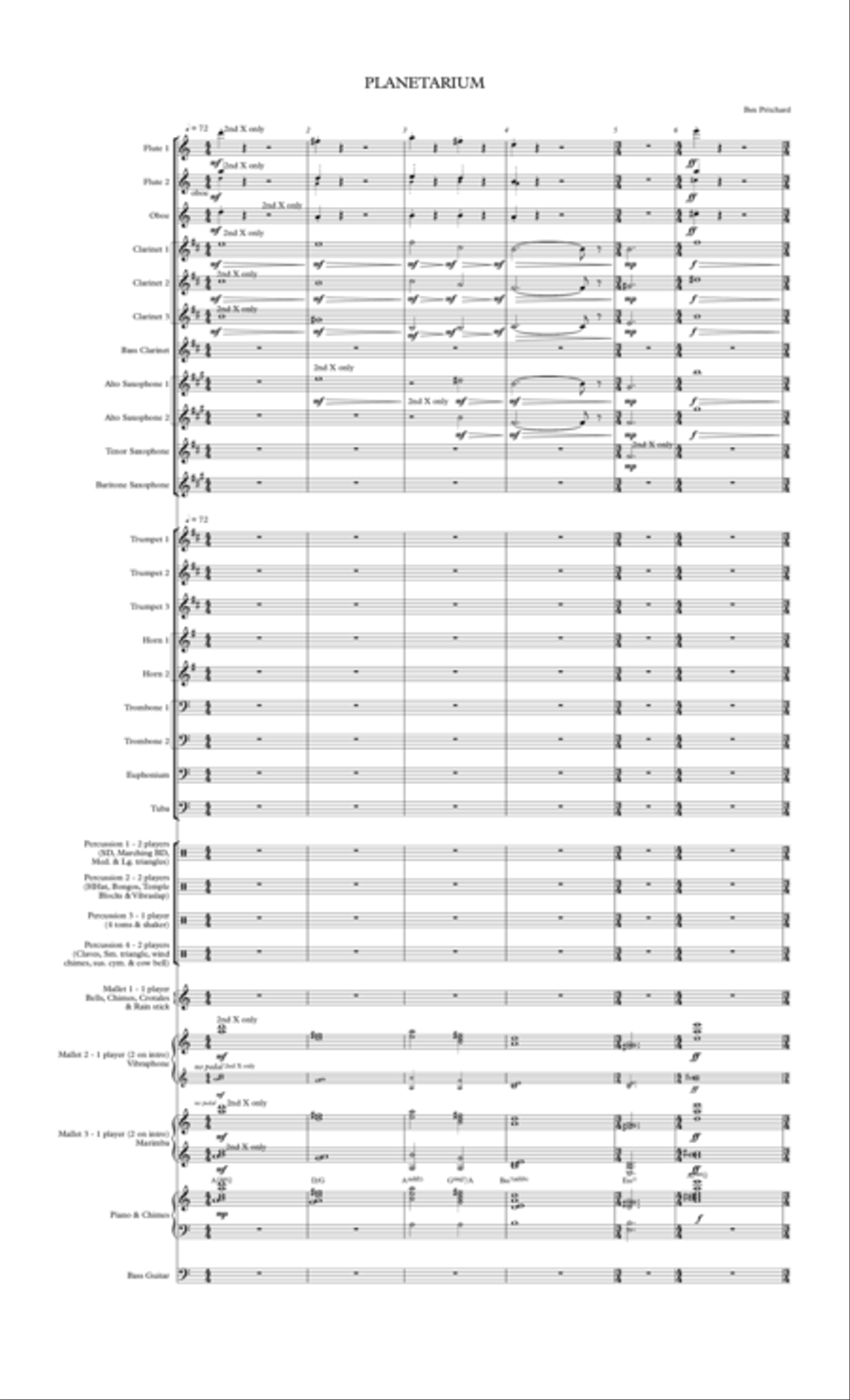 Planetarium Concert Band scores gallery preview page 1
