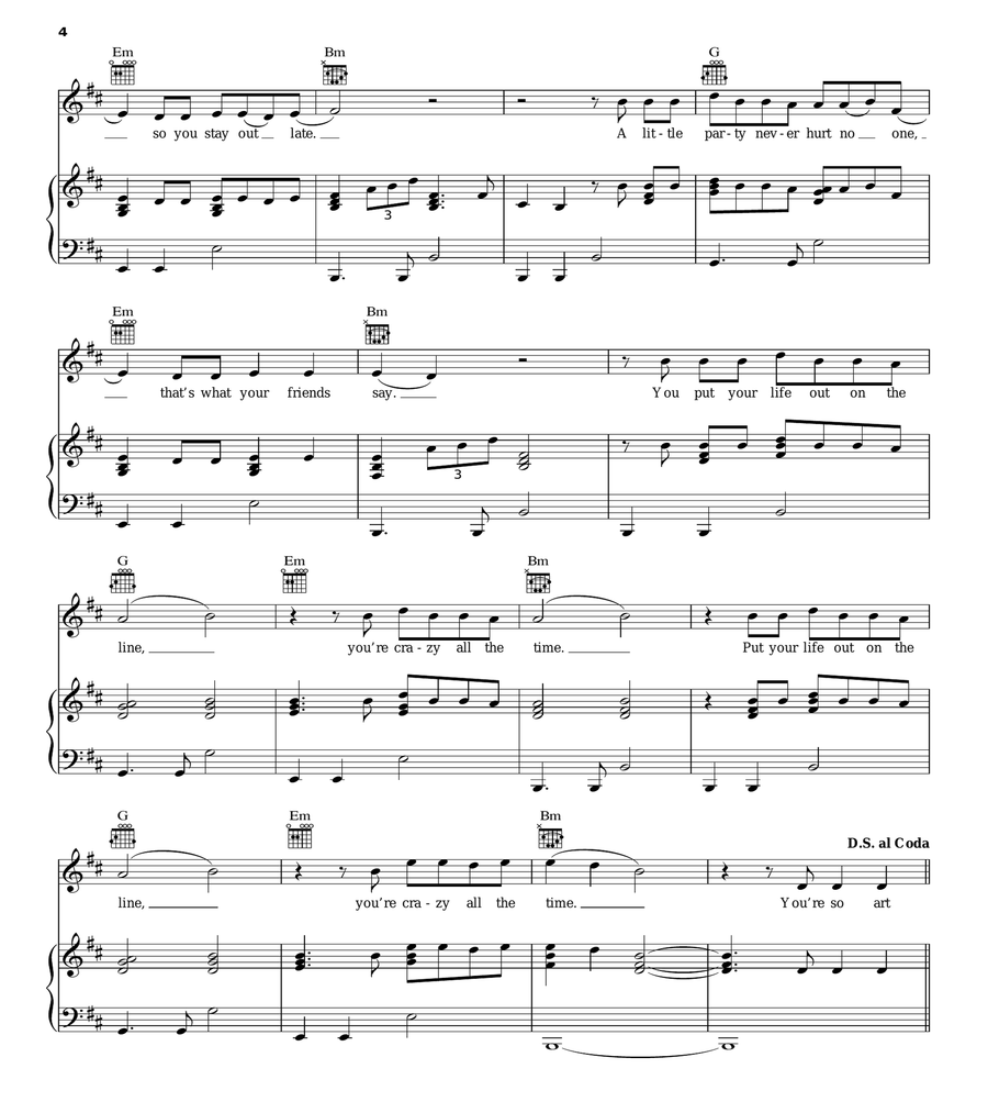 Art Deco Piano, Vocal, Guitar scores gallery preview page 4