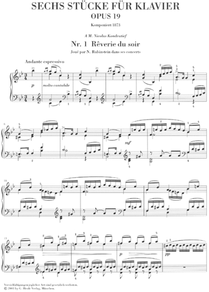 6 Piano Pieces, Op. 19