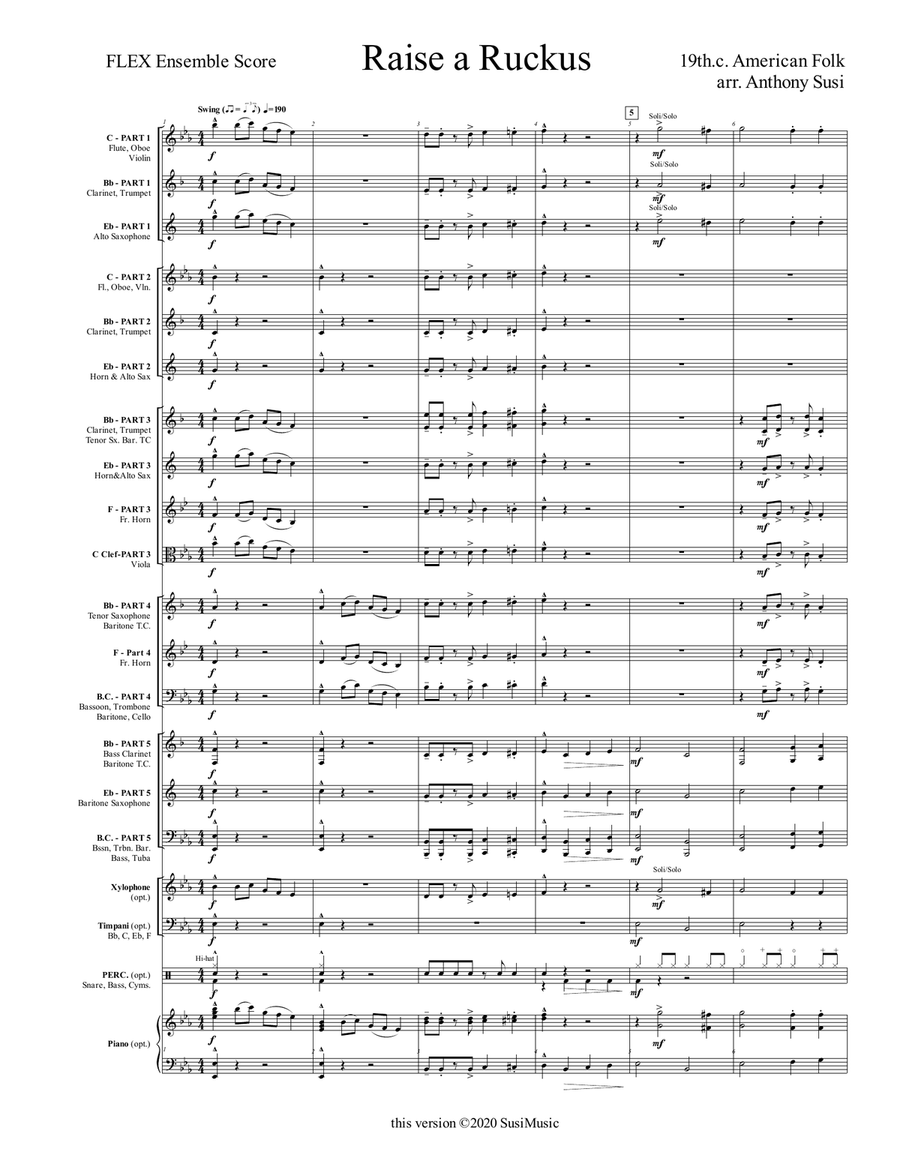 Raise a Ruckus Large Ensemble scores gallery preview page 1