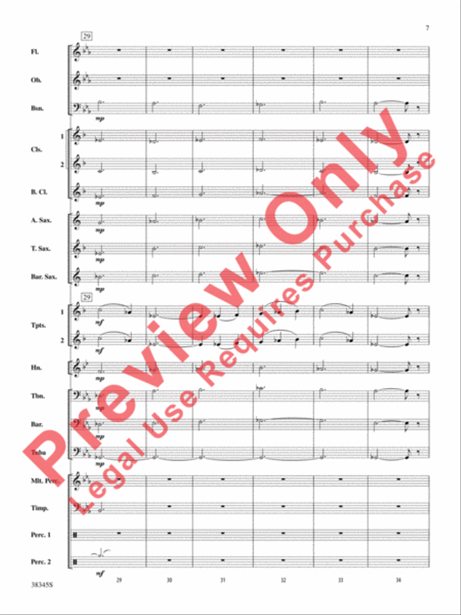 Grand Canyon Suite, Themes from Concert Band scores gallery preview page 8