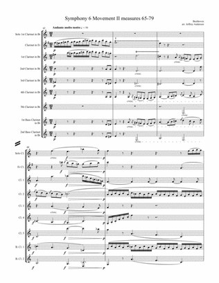 Beethoven Symphony 6 Movement II Clarinet Solo Arrangement