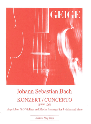 Book cover for Konzert BWV 1064 D-Dur