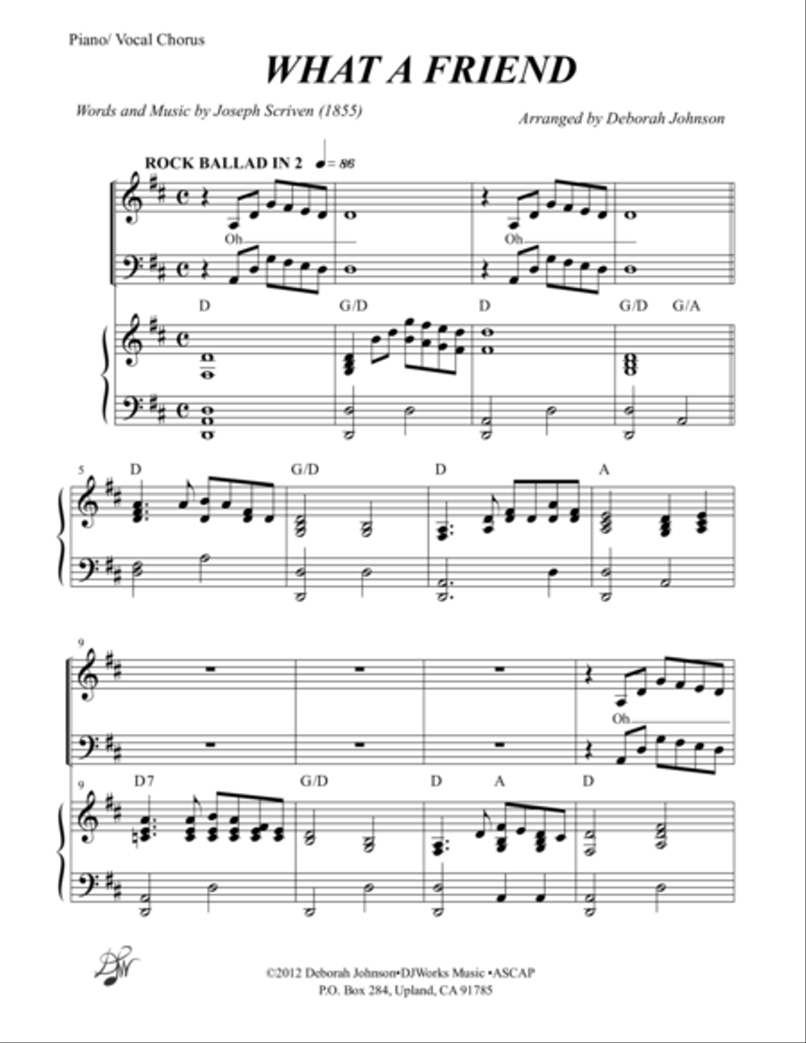 What a Friend we have in Jesus Small Ensemble scores gallery preview page 1