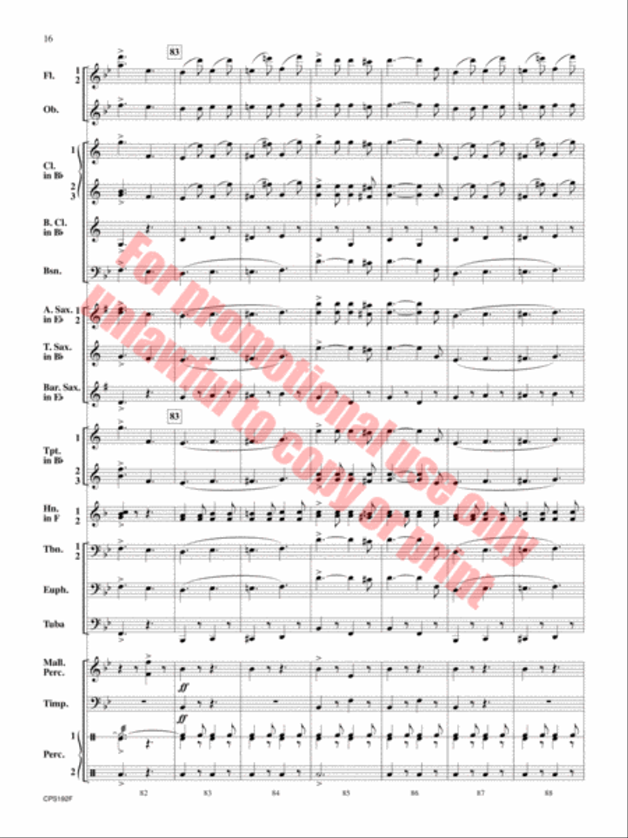 Liberty Bell Concert Band scores gallery preview page 17