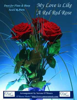 My Love Is Like A Red, Red Rose, Duet for Flute & Harp