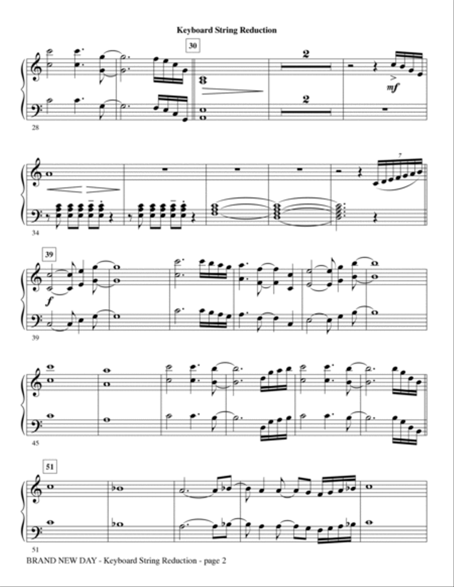 Brand New Day - Keyboard String Reduction Choir scores gallery preview page 2