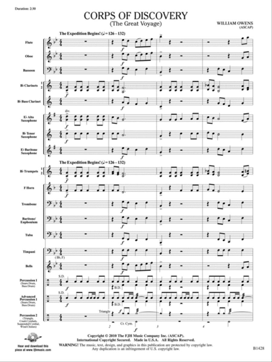 Corps of Discovery (The Great Voyage): Score Concert Band scores gallery preview page 3