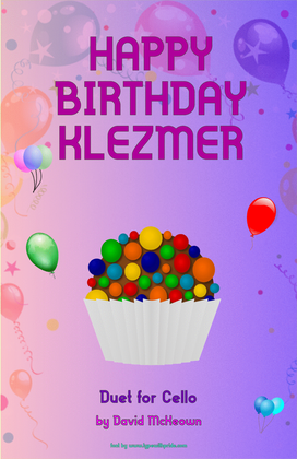 Book cover for Happy Birthday Klezmer, for Cello Duet