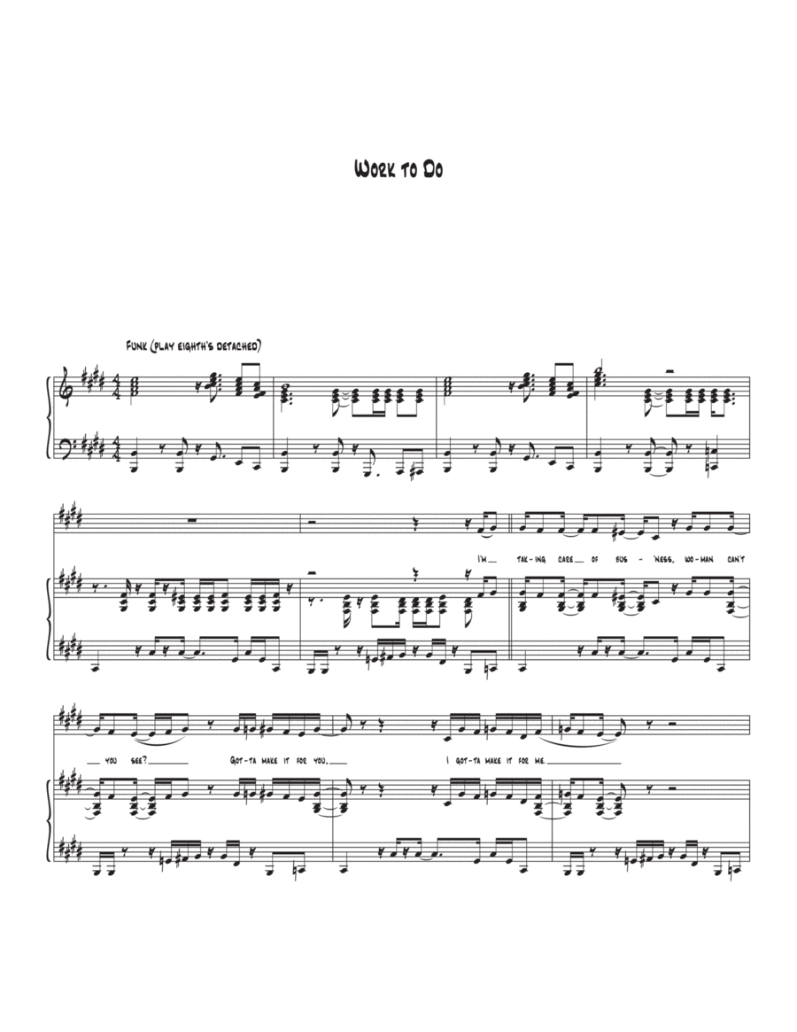 Work To Do Voice scores gallery preview page 1