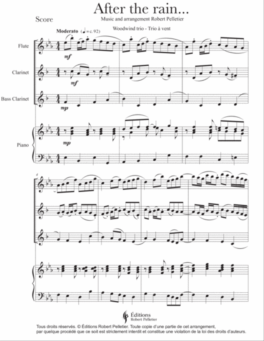 After the rain... After the rain... Woodwind Trio scores gallery preview page 2