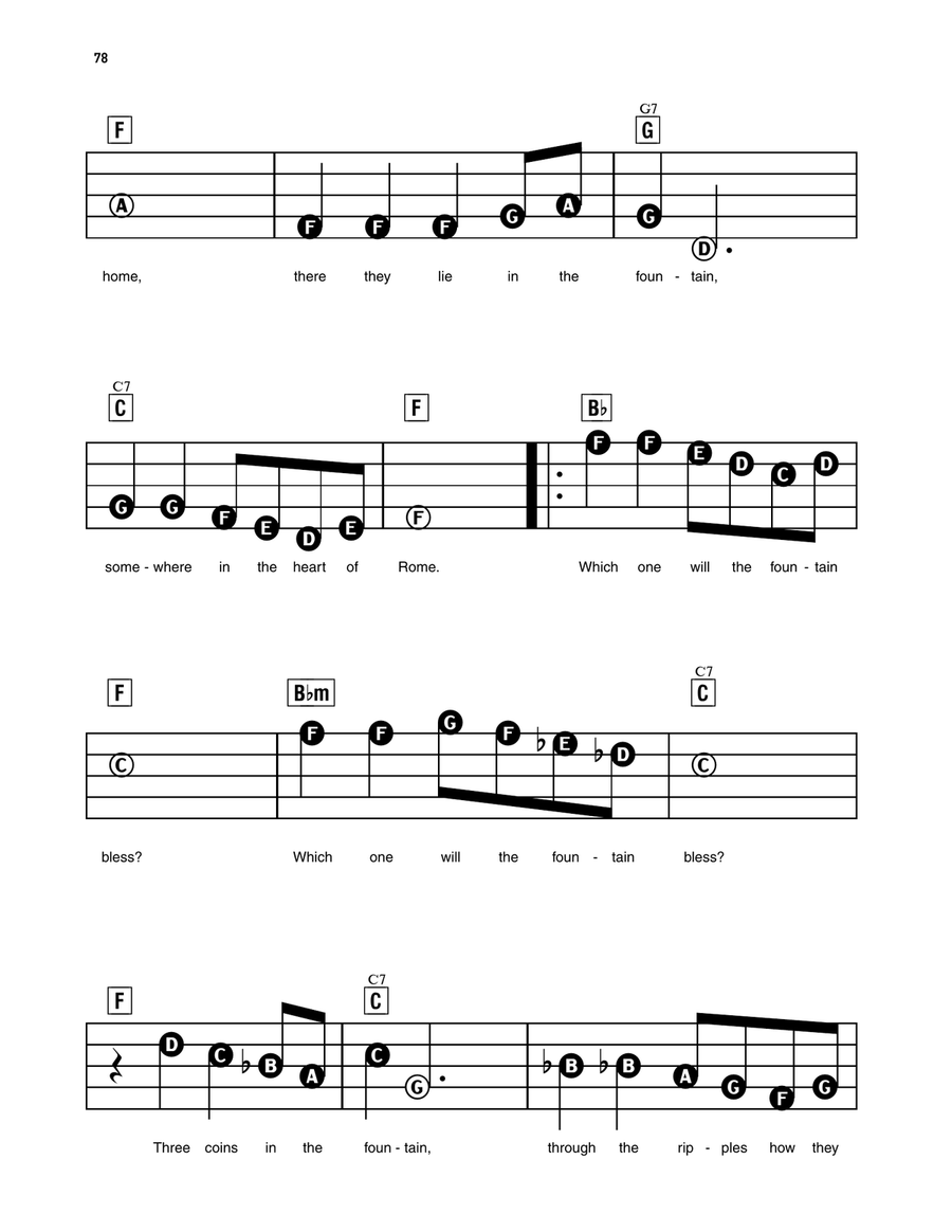 Three Coins In The Fountain Electronic Keyboard scores gallery preview page 2