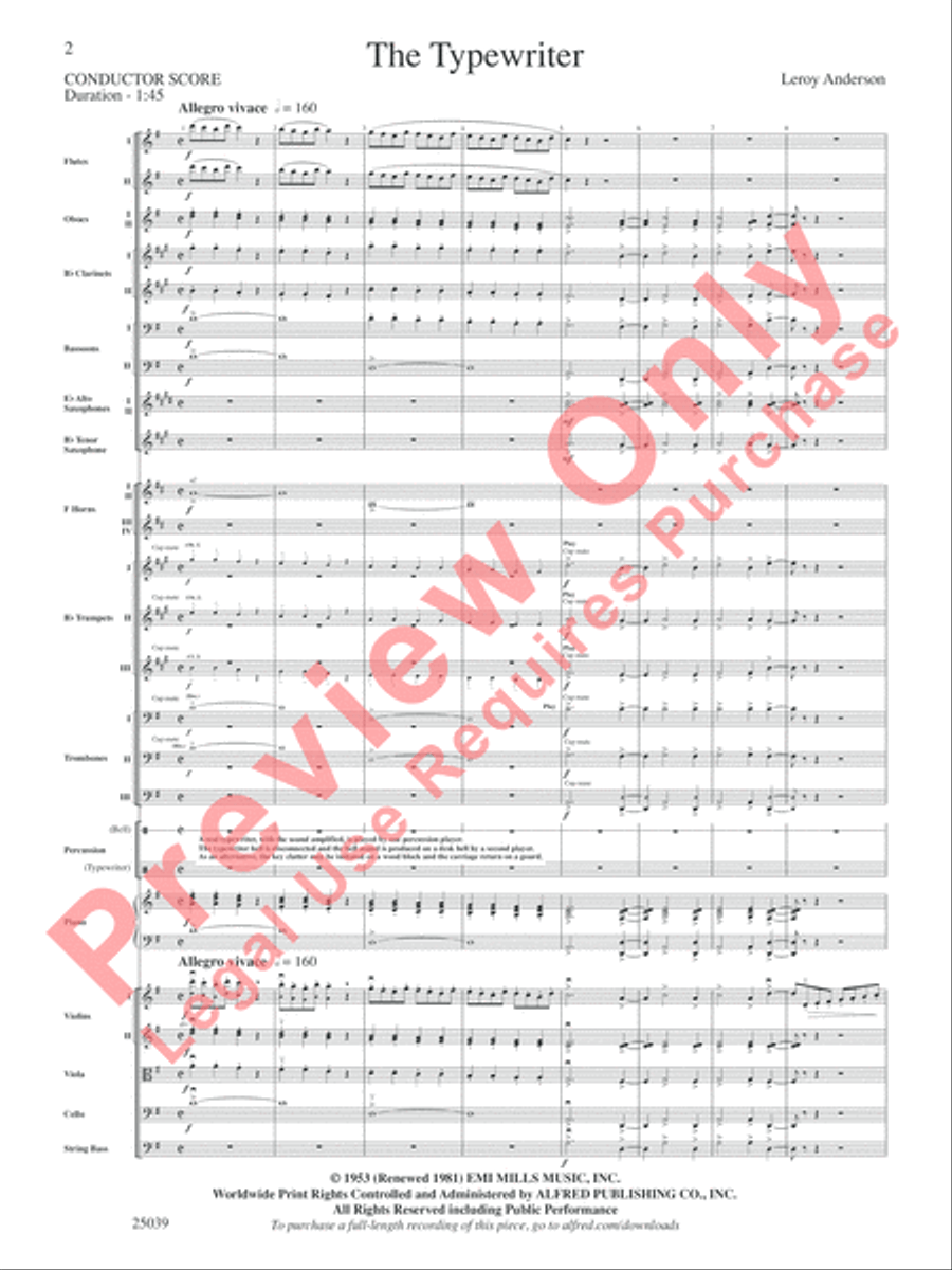 The Typewriter Full Orchestra scores gallery preview page 3