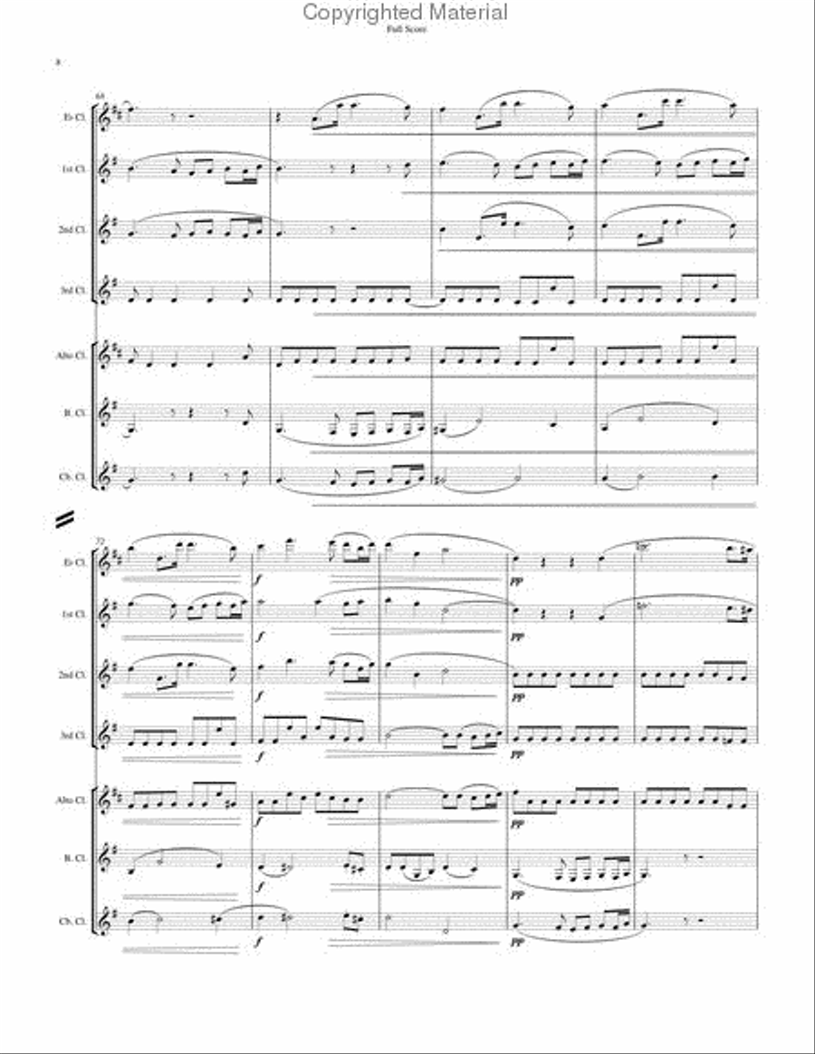 Serenade in E Major, Op. 22 Clarinet Choir scores gallery preview page 10