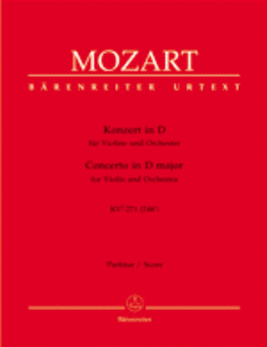 Concerto for Violin and Orchestra D major, KV 271a (271i) by Wolfgang Amadeus Mozart Violin - Sheet Music