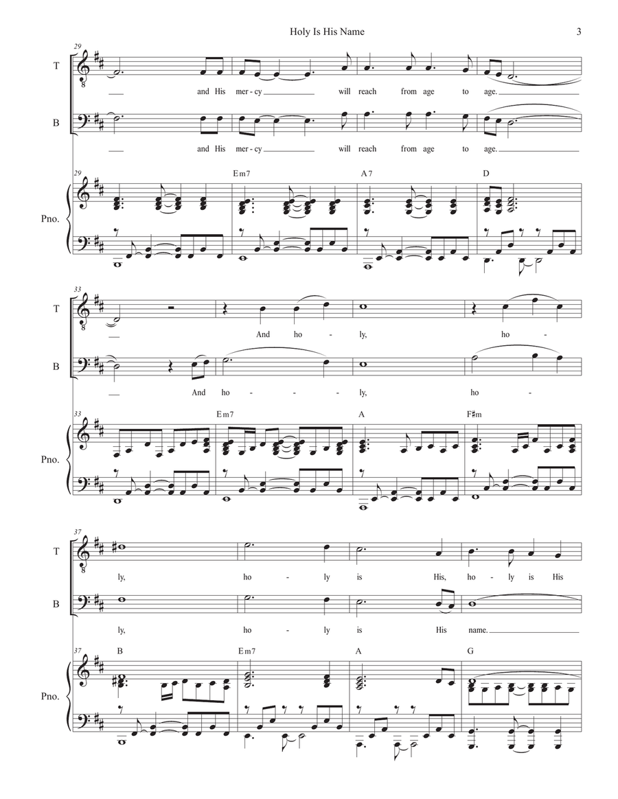 Holy Is His Name Easy Piano scores gallery preview page 3