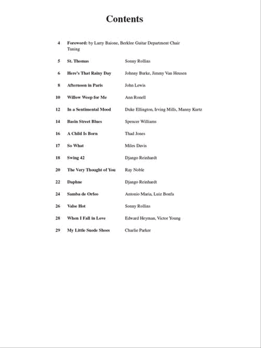 A Modern Method for Guitar – Jazz Songbook, Vol. 1 Electric Guitar scores gallery preview page 2
