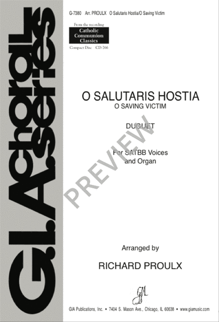 O Salutaris Hostia / O Saving Victim Choir scores gallery preview page 1