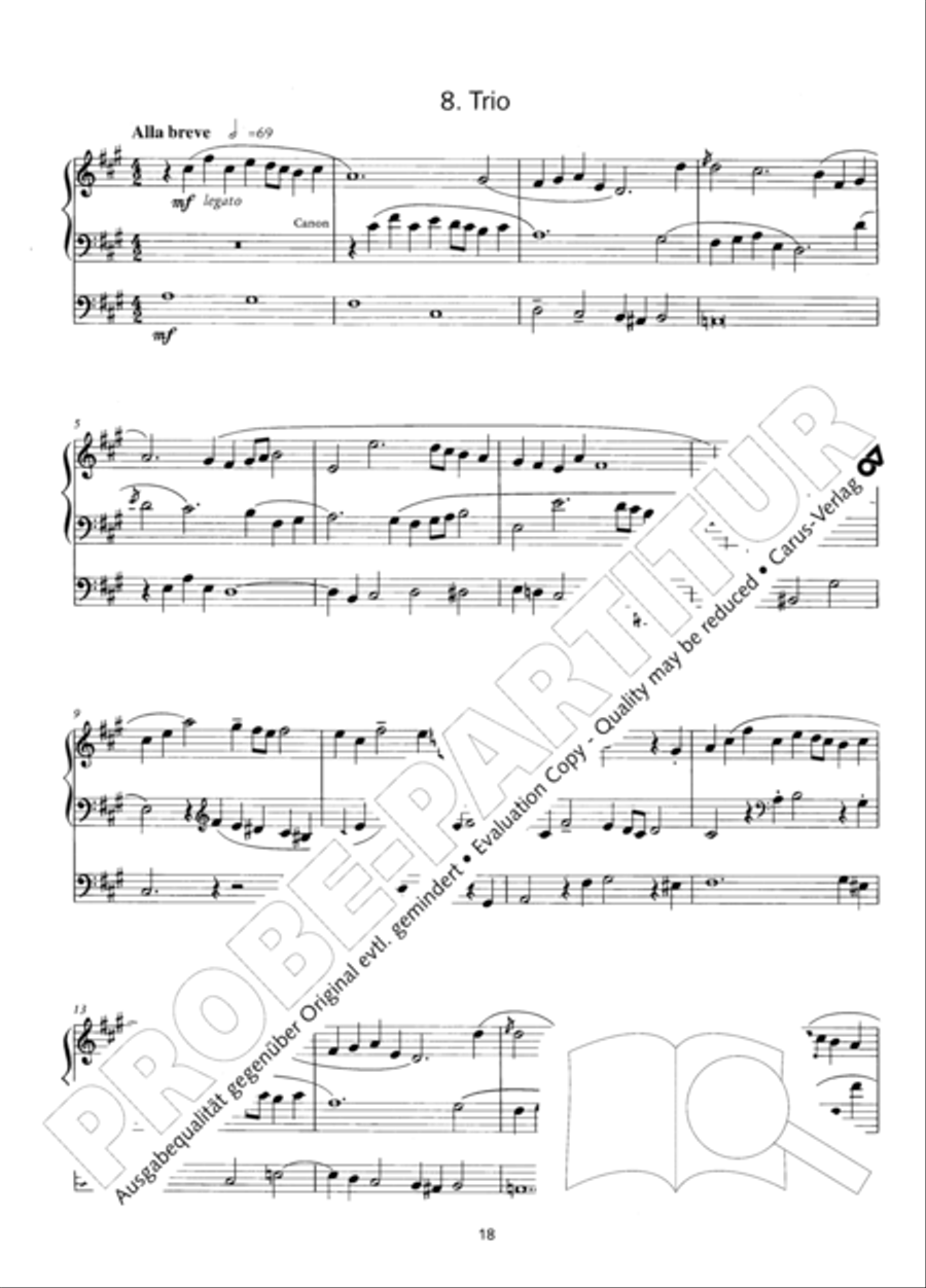 Zwolf Trios fur die Orgel Organ Solo scores gallery preview page 19