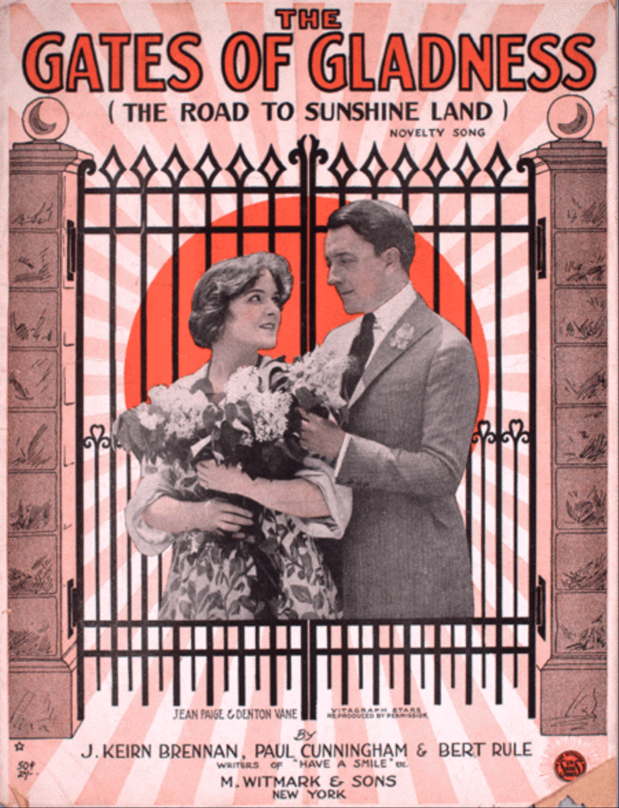 The Gates of Gladness (The Road To Sunshine Land). Novelty Song Voice scores gallery preview page 1