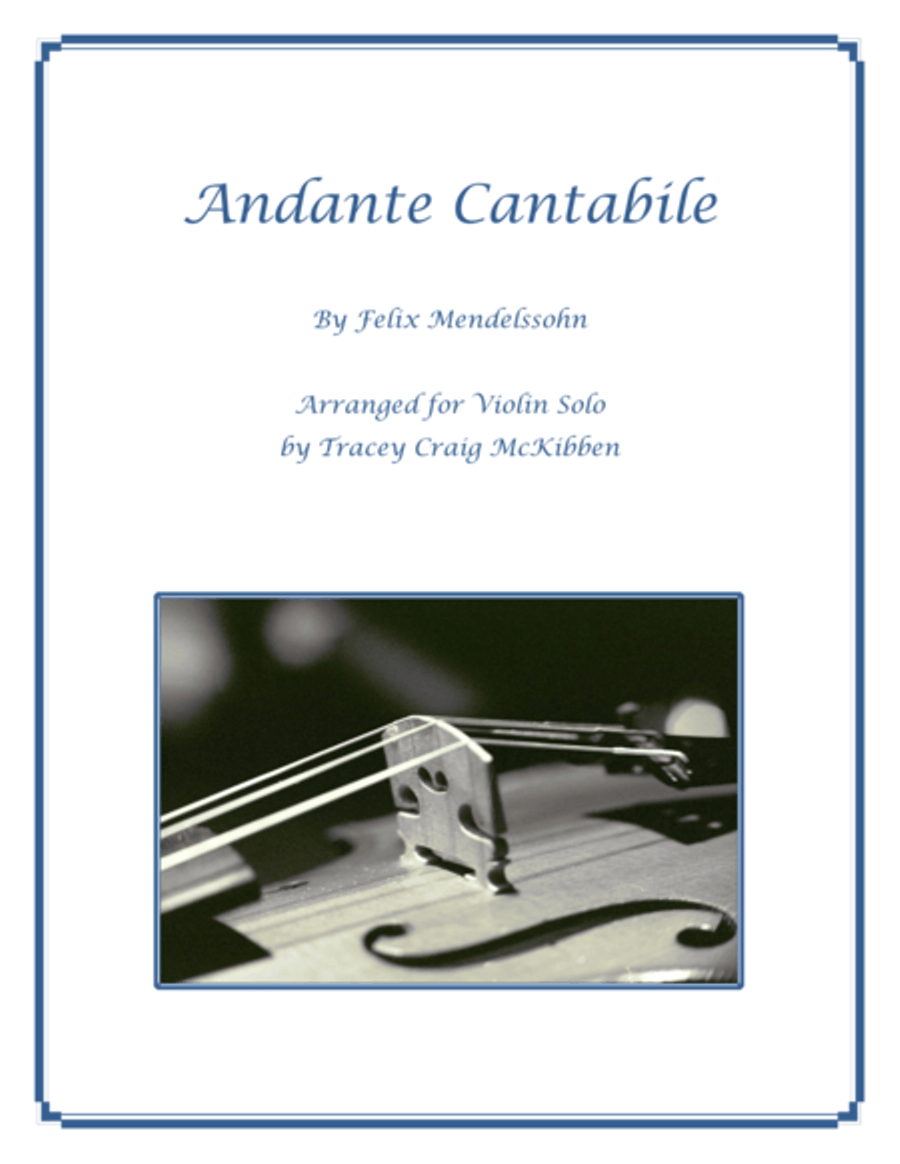 Andante Cantabile (Violin Solo) Violin Solo scores gallery preview page 1