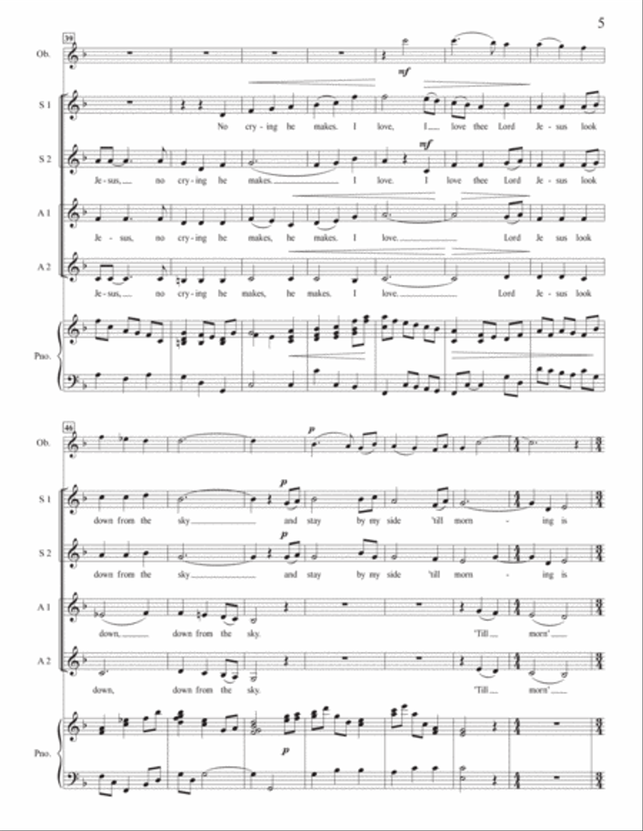 Away in a Manger SSAA scores gallery preview page 5