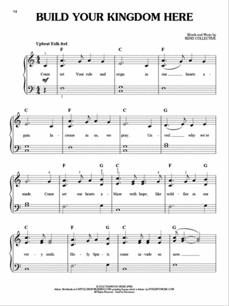 Worship Anthology for Easy Piano Easy Piano scores gallery preview page 4