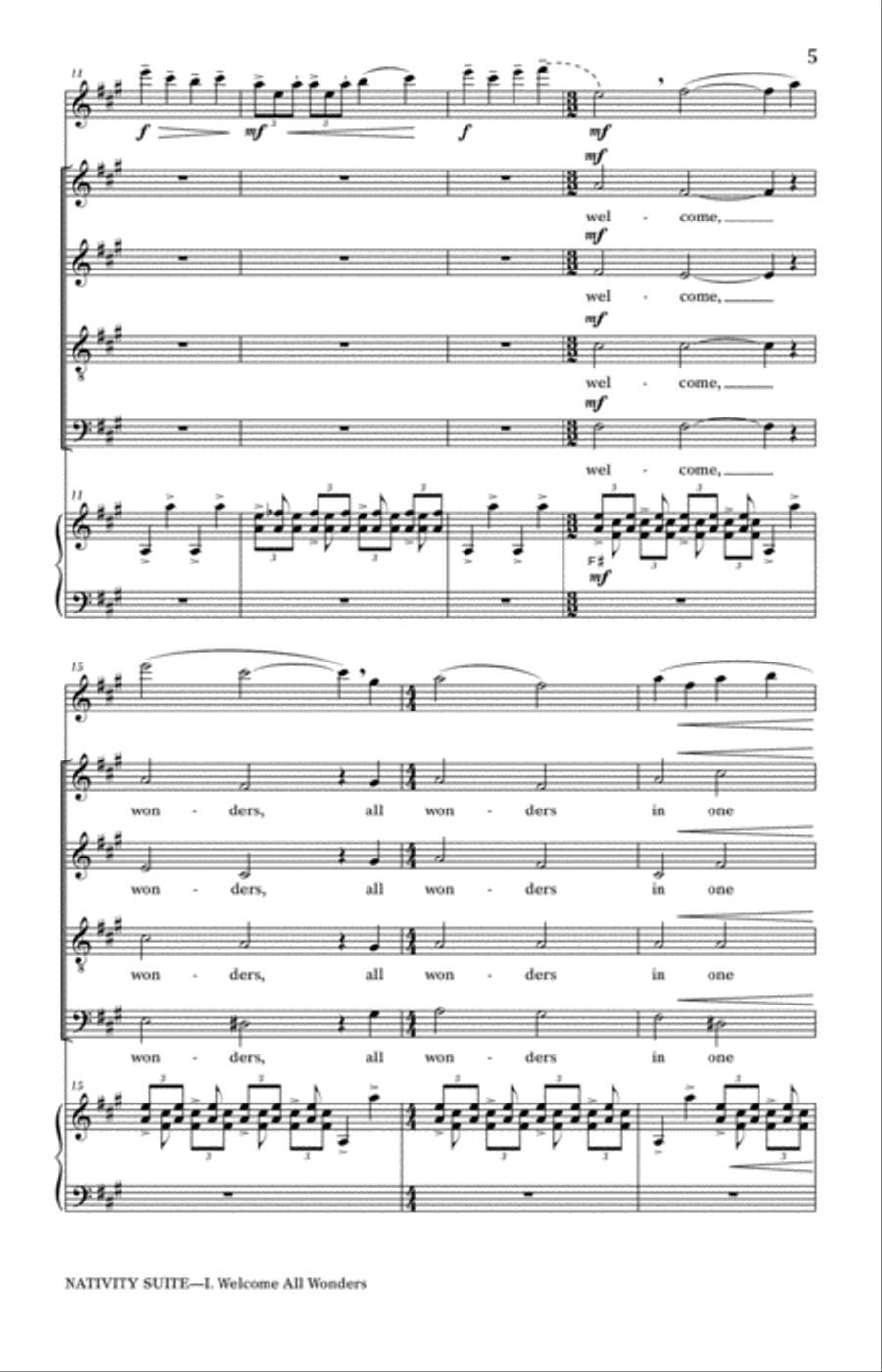 Welcome All Wonders 4-Part scores gallery preview page 3