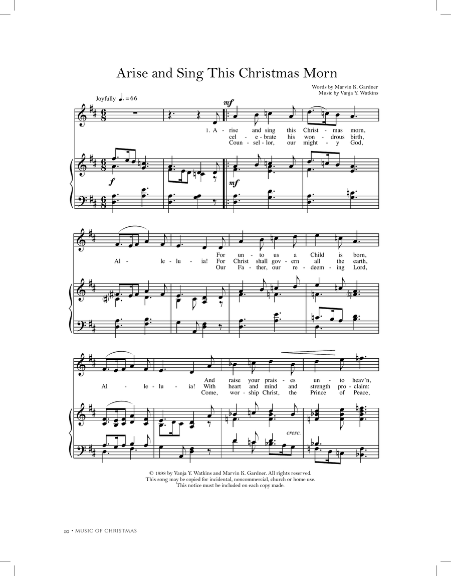 Arise and Sing This Christmas Morn