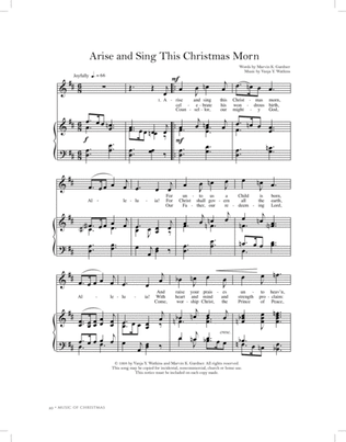 Arise and Sing This Christmas Morn