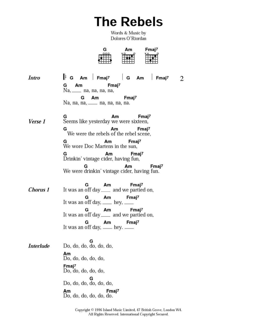 The Rebels Acoustic Guitar scores gallery preview page 1