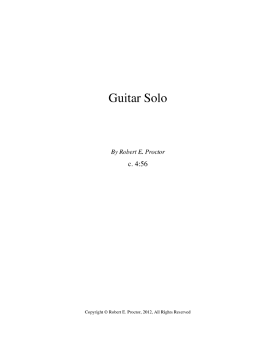 Guitar Solo Classical Guitar scores gallery preview page 1