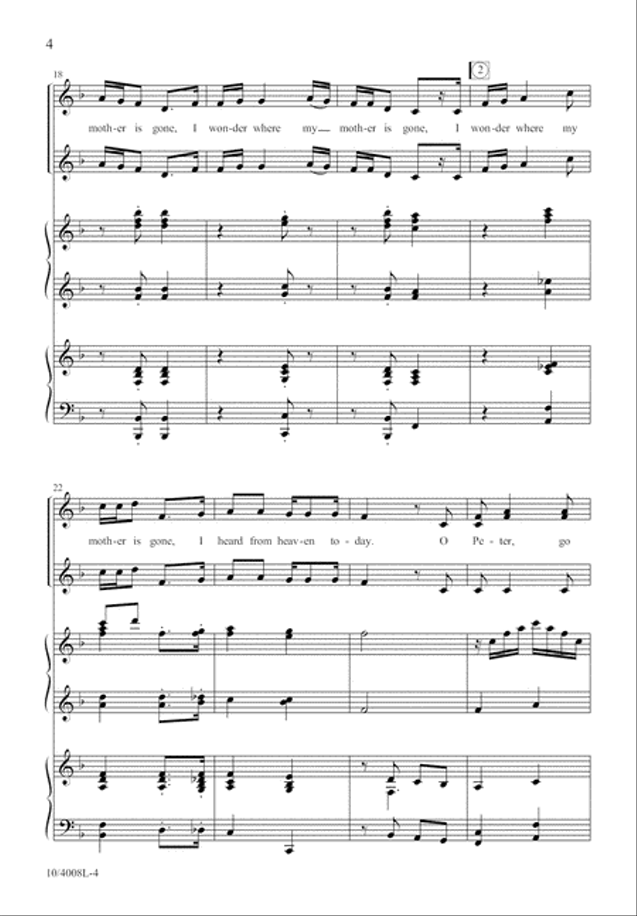 Peter, Go Ring Them Bells SSA scores gallery preview page 4