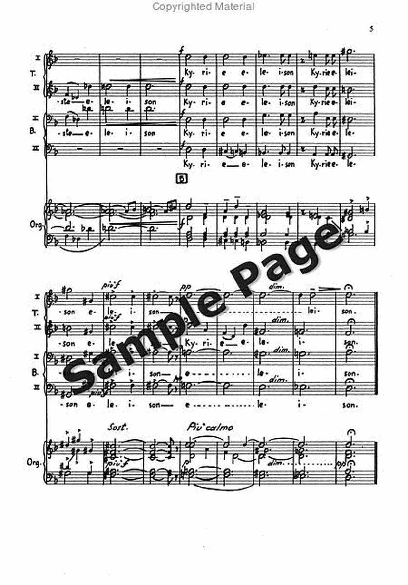 Messa Breve Men's Choir (ttbb) And Organ