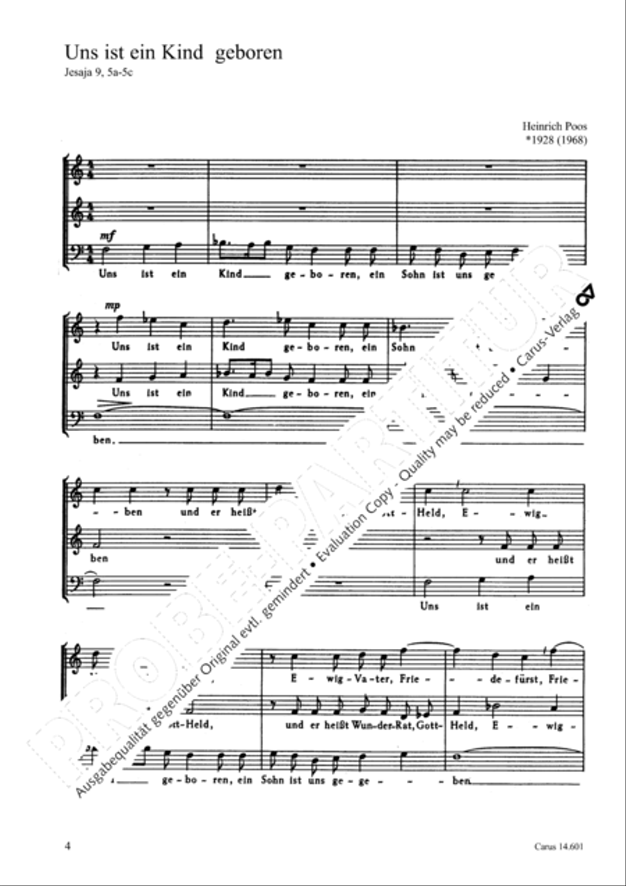 Poser; Poos: Zwei Weihnachtsstucke Score scores gallery preview page 3