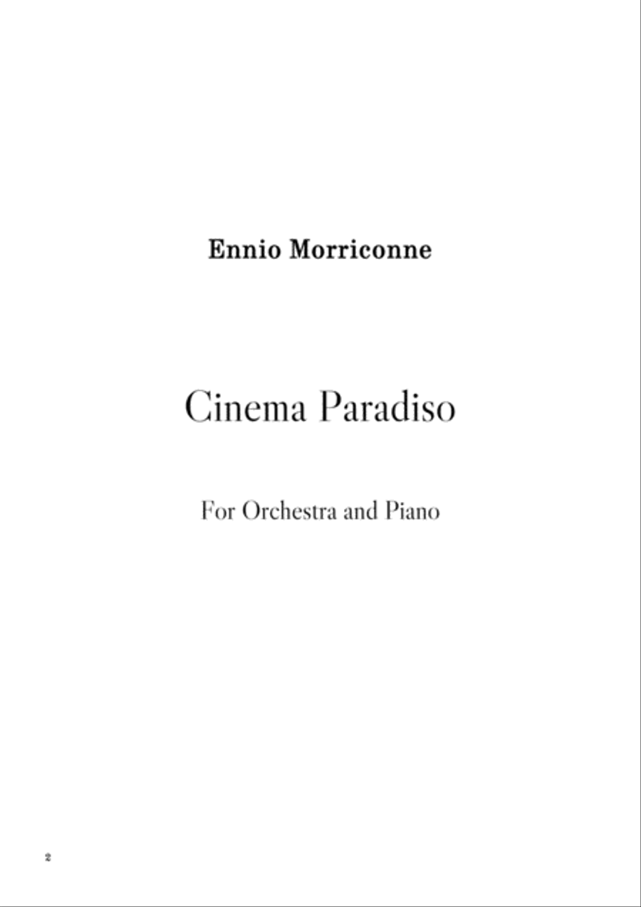Cinema Paradiso Cinema Paradiso Full Orchestra scores gallery preview page 2