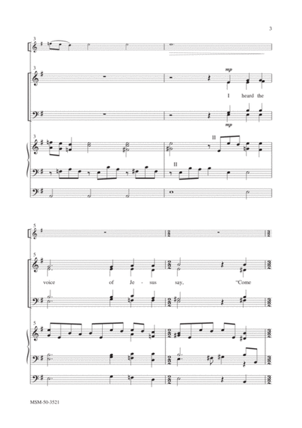 I Heard the Voice of Jesus Say (Downloadable Choral Score)